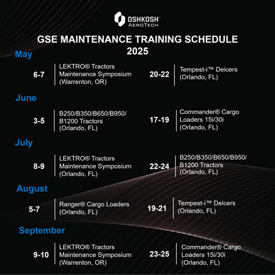 GSE Maintenance Training Schedule 2025 2